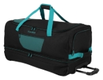 Obrázok z Travelite Basics Wheeled duffle L exp Black/petrol 98/119 L