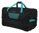 Obrázok z Travelite Basics Wheeled duffle L exp Black/petrol 98/119 L