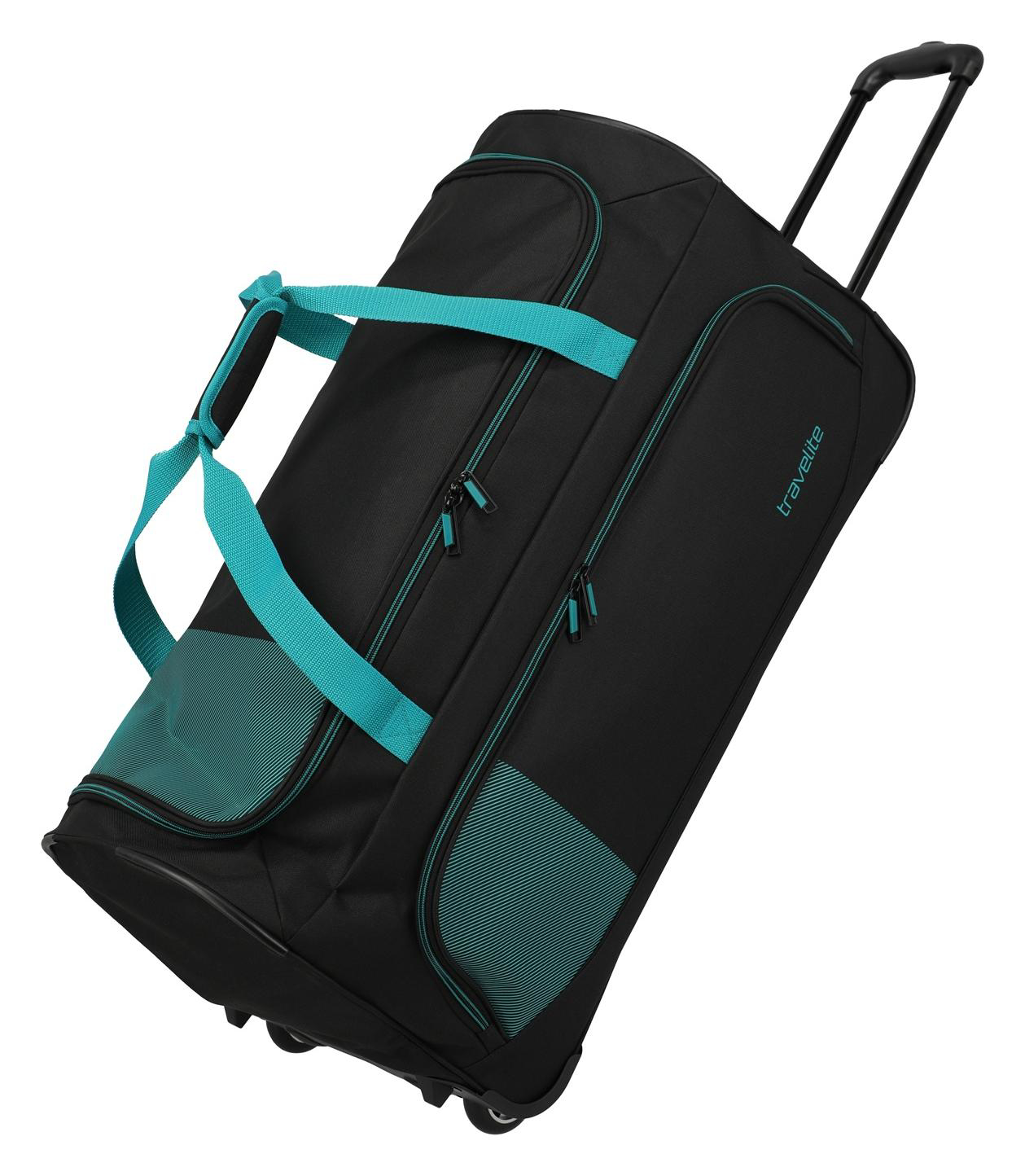 Travelite Basics Fresh Wheeled duffle L Black/petrol 89 L TRAVELITE-9000277-02
