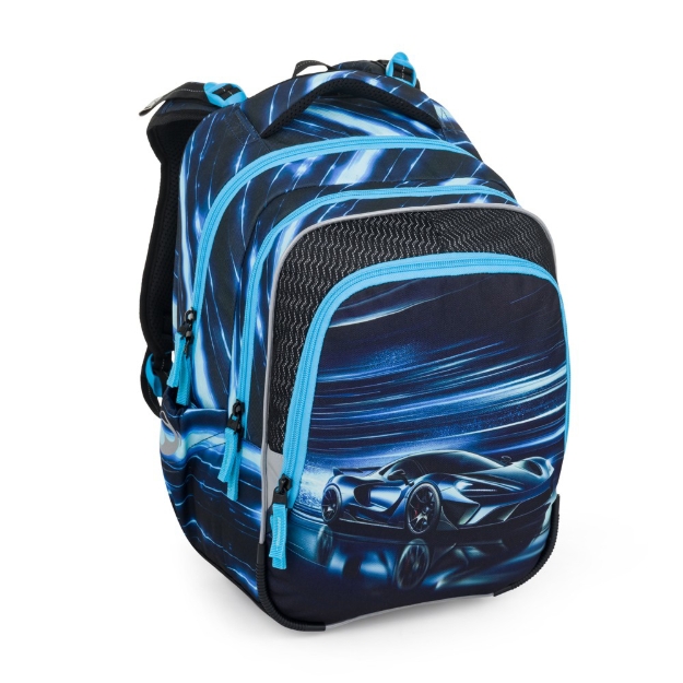 Obrázok z Bagmaster BETA 25 B školní batoh – auto Modrá
