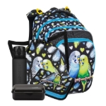 Obrázok z Bagmaster BETA 25 A velký školní set pro prvňáčky – papoušek Černá 18 l