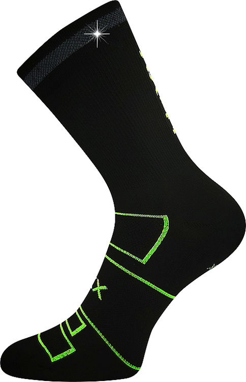 Obrázok z VOXX® ponožky Reflexon černá/neon zelená 1 pár