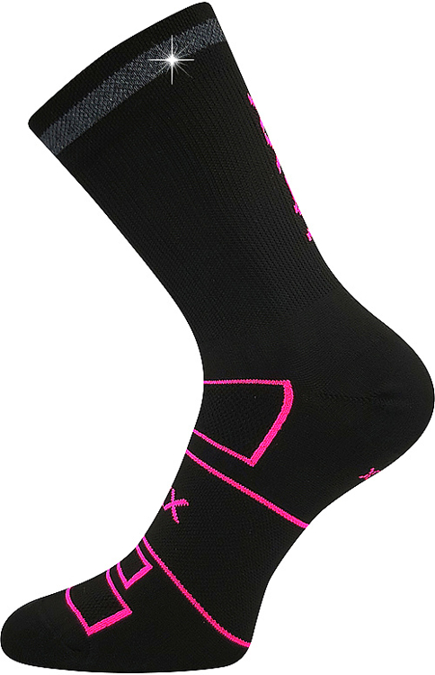 Obrázok z VOXX® ponožky Reflexon černá/neon růžová 1 pár