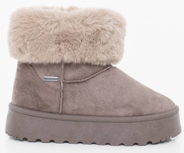 Obrázok z Tom Tailor 8490220002 Dámska zimná členková obuv mud