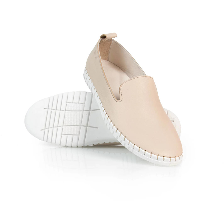 Obrázok z Batz Elmira Beige Dámske kožené mokasíny béžové