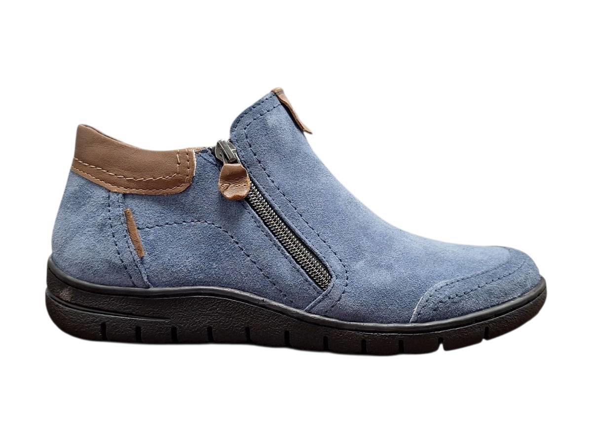 Wild R732 Jeans Dámske celokožené poltopánky modré 36