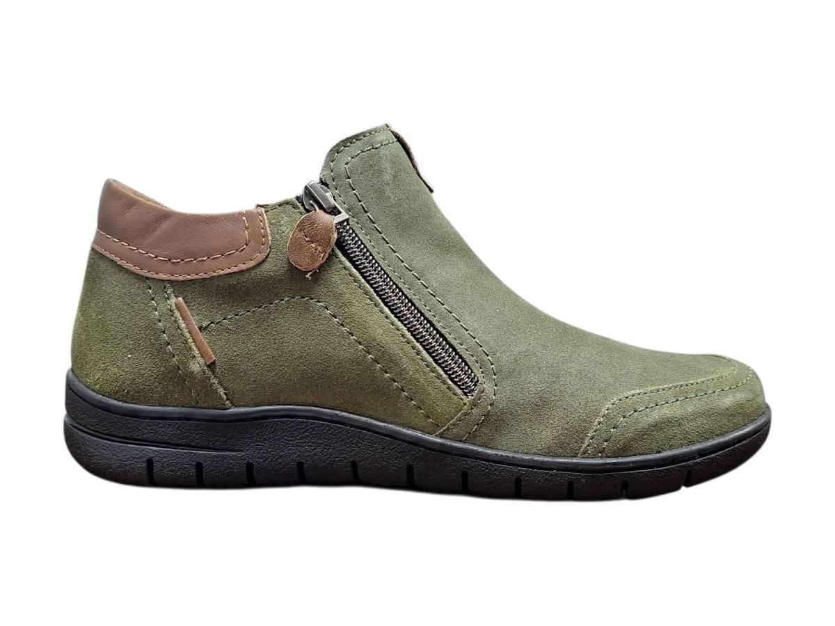 Wild R732 Khaki Dámske celokožené poltopánky 36