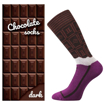 Obrázok z LONKA Ponožky dámské originální s motivem CHOCOLATE v krabičce DARK