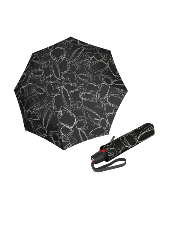 Obrázok z KNIRPS T.200 Medium Duomatic Pure Black - elegantní plně automatický deštník