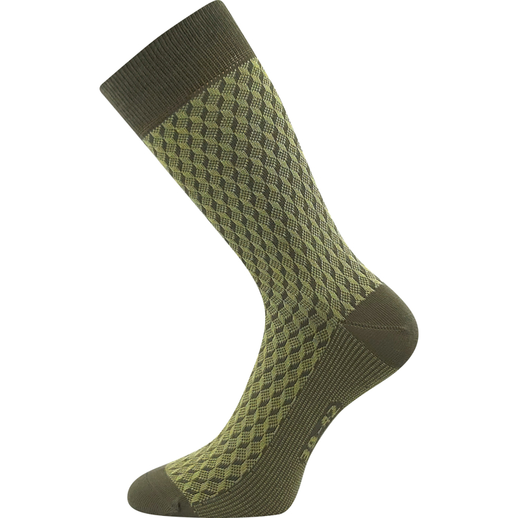 Obrázok z LONKA Ponožky pánské společenské ŽERYK s bavlnou KHAKI (3 páry)