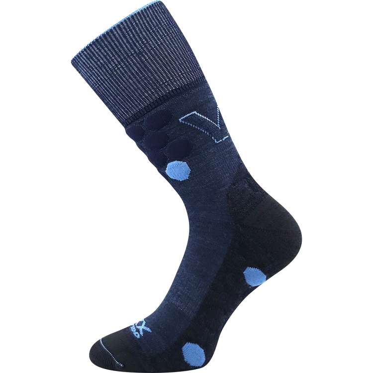 Obrázok z VOXX Ponožky dvouvrstvé s jemným lemem TAYRON z merino vlny s ionty stříbra JEANS