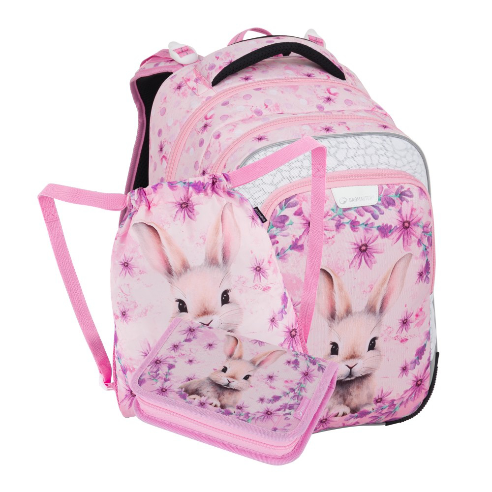 Bagmaster LUMI 25 A malý školní set pro prvňáčky – králíček Růžová 23 l 191792