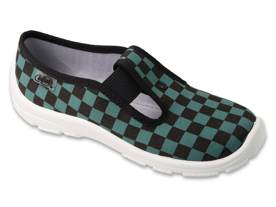 BEFADO 975Y198 chlapecké bačkorky modré kostka 31 975XY198_31