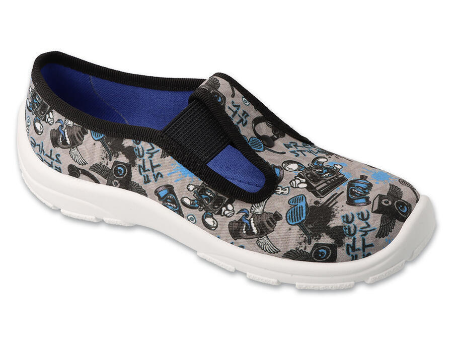 BEFADO 975Y197 chlapecké bačkorky modré šedé 36 975XY197_36