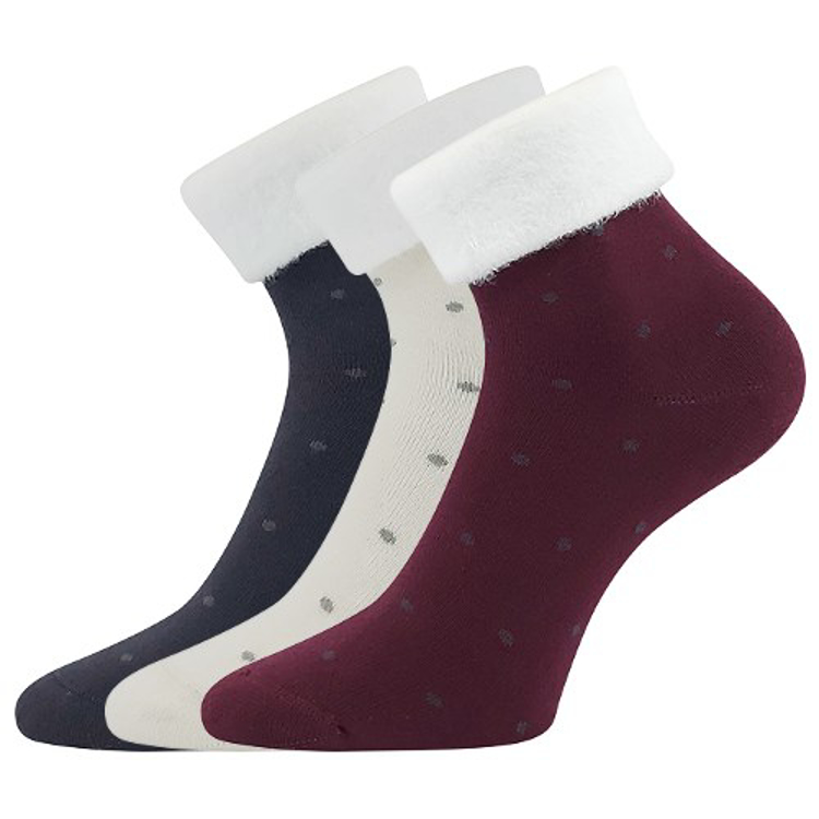 Obrázok z LONKA Ponožky dámské celofroté HERMIONA s puntíčky MIX (3 páry)