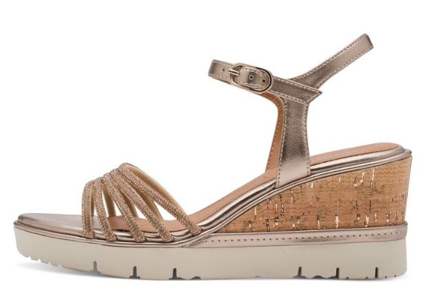 Obrázok z Tamaris 1-28725-46-900 Dámske sandále na kline bronzové