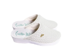 Obrázok z Dámské zdravotní pantofle na klínku v bílé barvě
