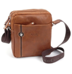 Obrázok z Kožená crossbody taška BHPC Explore M+ BH-382-75 tabak 3 L