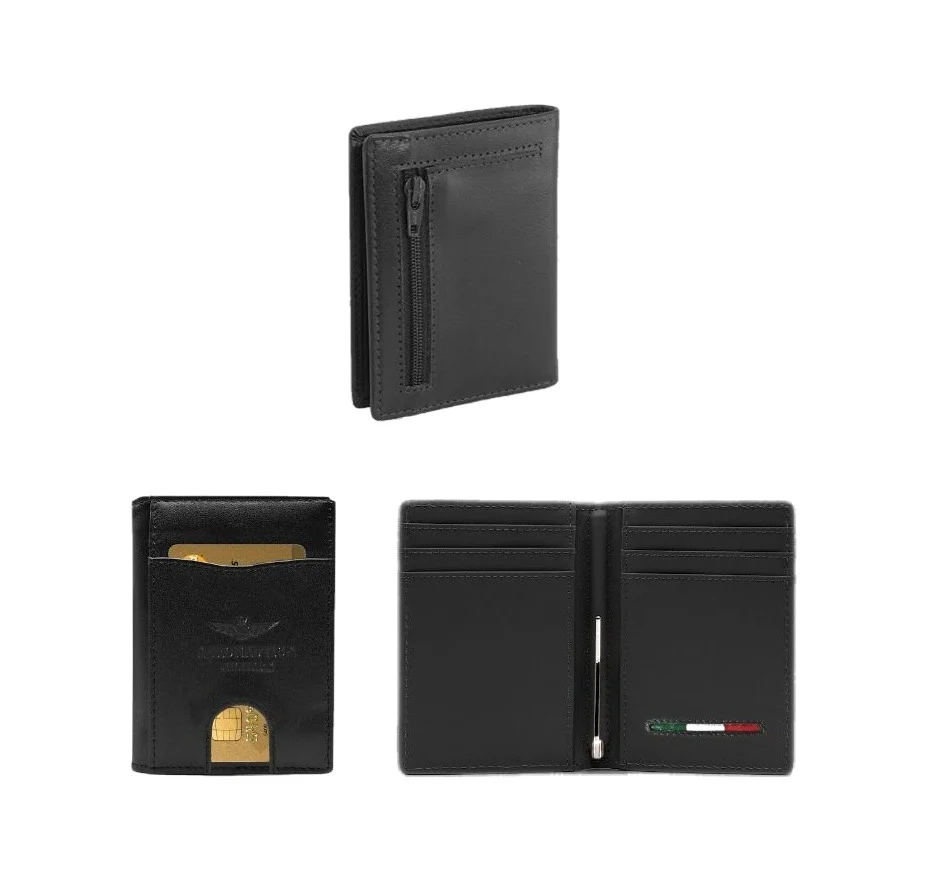 Peňaženka Aeronautica Militare Target clip AM-174-01 black