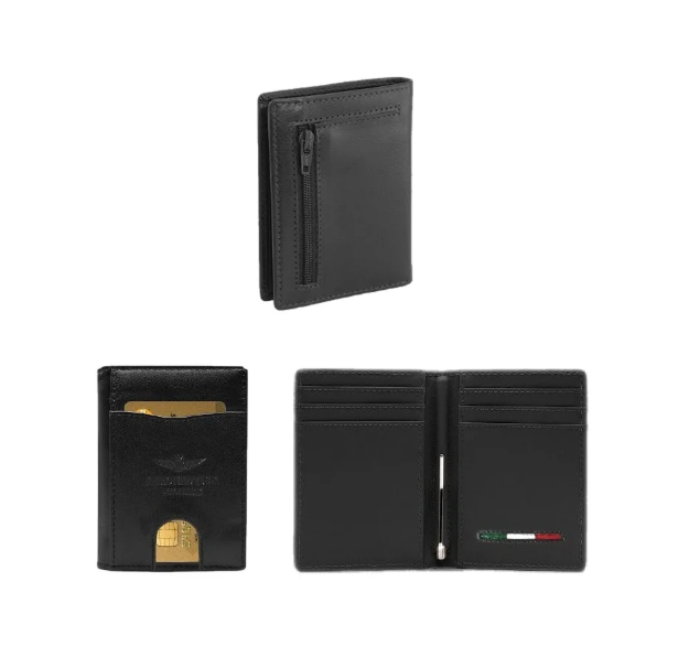 Obrázok z Peňaženka Aeronautica Militare Target clip AM-174-01 black