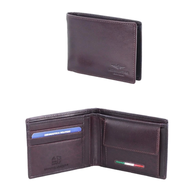 Obrázok z Peňaženka Aeronautica Militare Target AM-172-25 hnedá