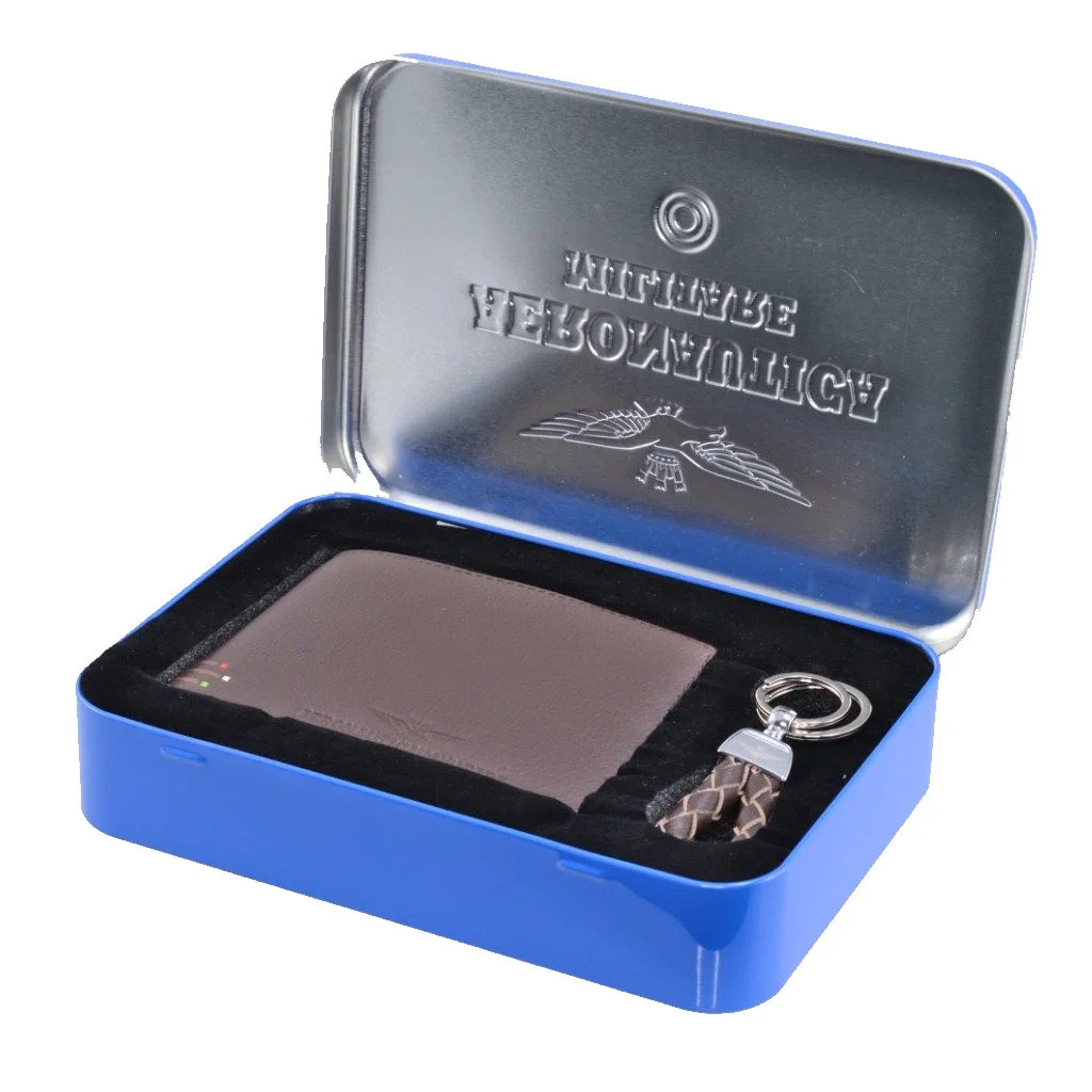 Set Peněženka a přívěsek Aeronautica Militare Gift AM-191-25 hnědá