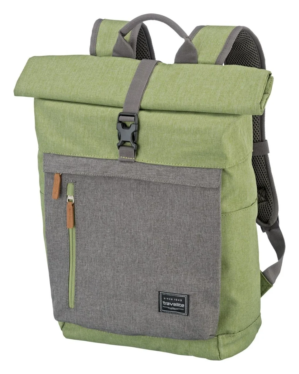 Batoh Travelite Basics Roll-up Green/Grey 35 L TRAVELITE-96310-80