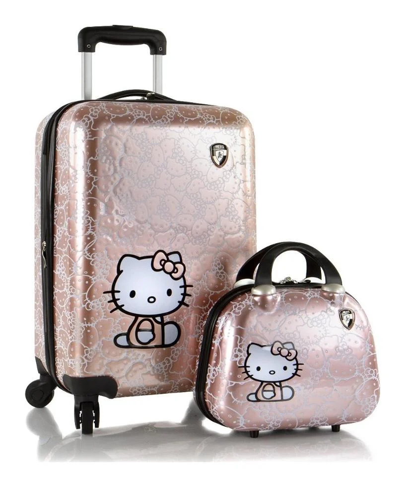 Heys Kids Hello Kitty Metallic - sada 2 Kufrík: 33,8 l / Kozmetický kufrík: 3 l HEYS-16337-6042-00