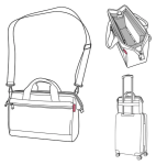 Obrázok z Reisenthel Allrounder S Pocket Herringbone Dark Blue 11 L