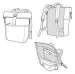 Obrázok z Reisenthel Rolltop Backpack Twist Silver 22 L