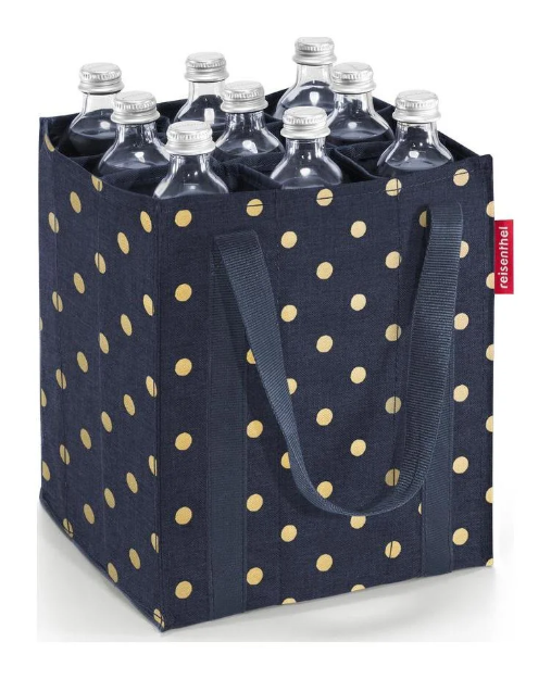 Obrázok z Reisenthel Bottlebag Metallic Dots Blue