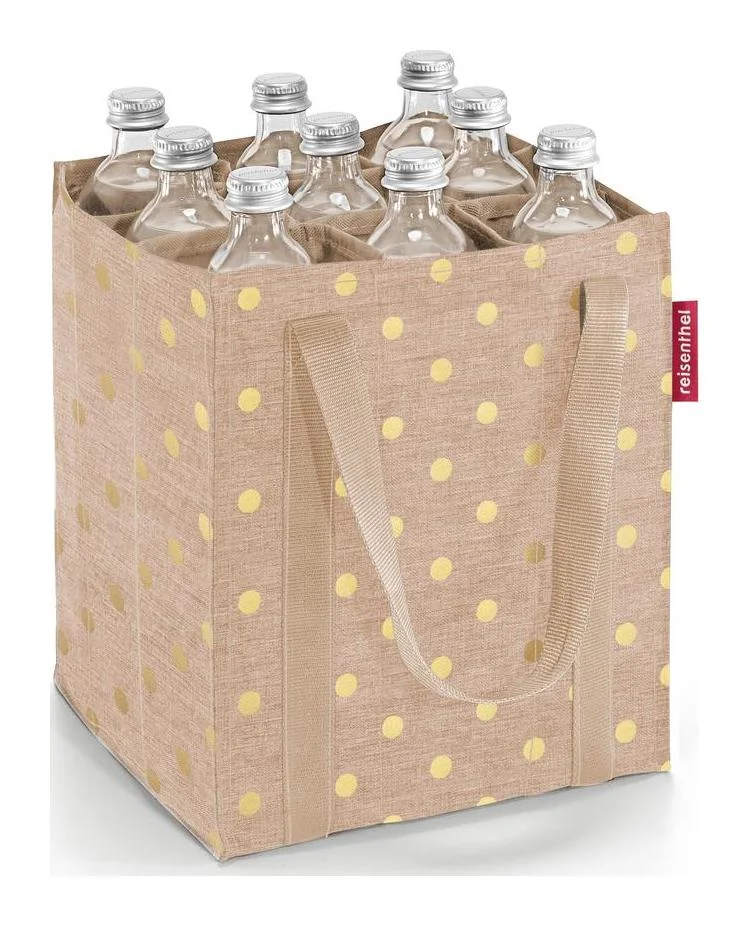 Reisenthel Bottlebag Metallic Dots Coffee REISENTHEL-ZJ6050