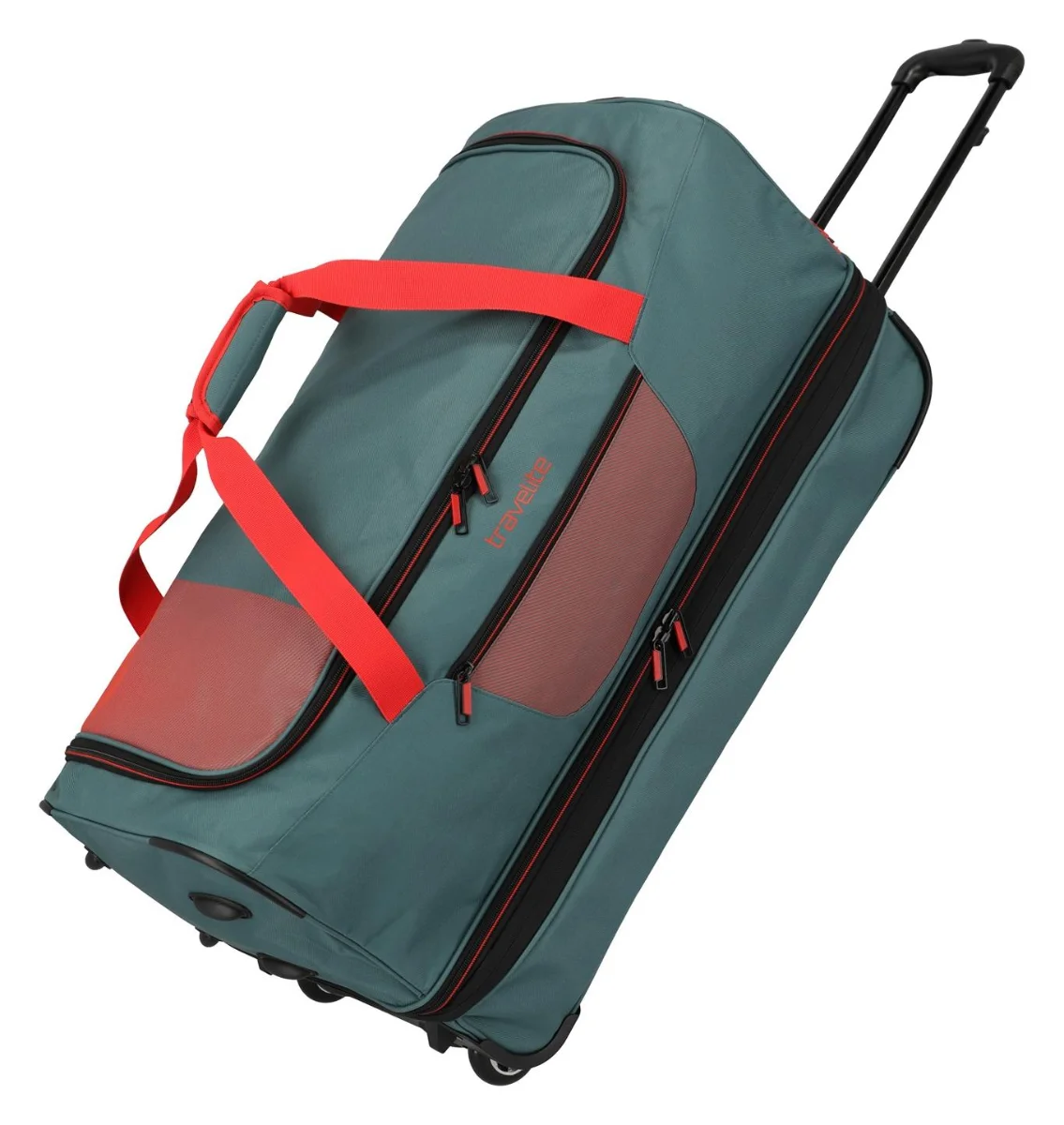 Travelite Basics Wheeled duffle L exp Green/orange 98/119 L TRAVELITE-9000276-82