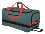 Obrázok z Travelite Basics Wheeled duffle L exp Green/orange 98/119 L
