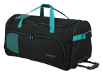 Obrázok z Travelite Basics Fresh Wheeled duffle L Black/petrol 89 L
