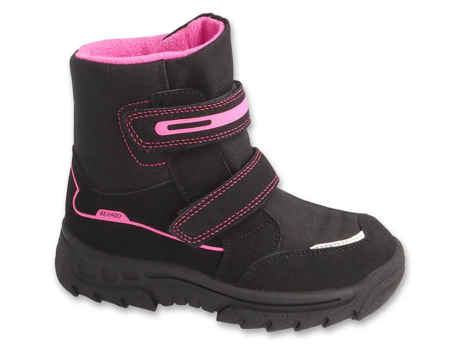 BEFADO 615X003 615Y003 vysoké zimní dívčí černo růžové 30 615PXY003_30