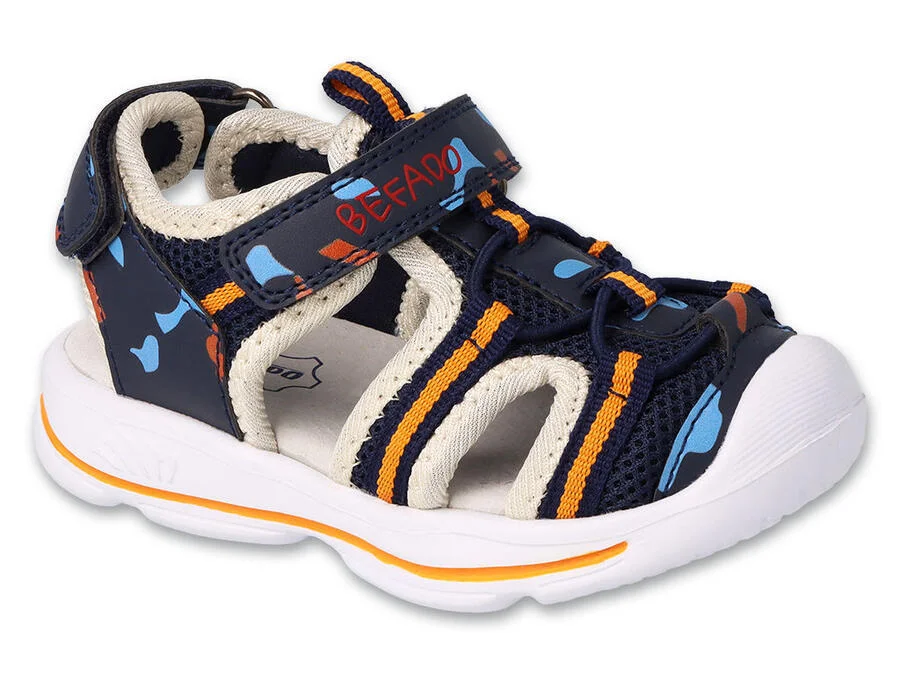 BEFADO 170P077 chlapecké sandálky SPORT s koženou stélkou vroubkovaná špice 26 170P077 - nová výroba_26