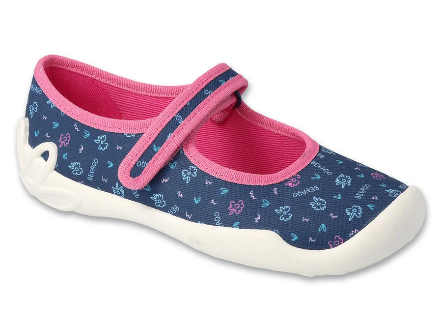 BEFADO 114X517 dievčenské balerínky modré kvety 27 114X517_27