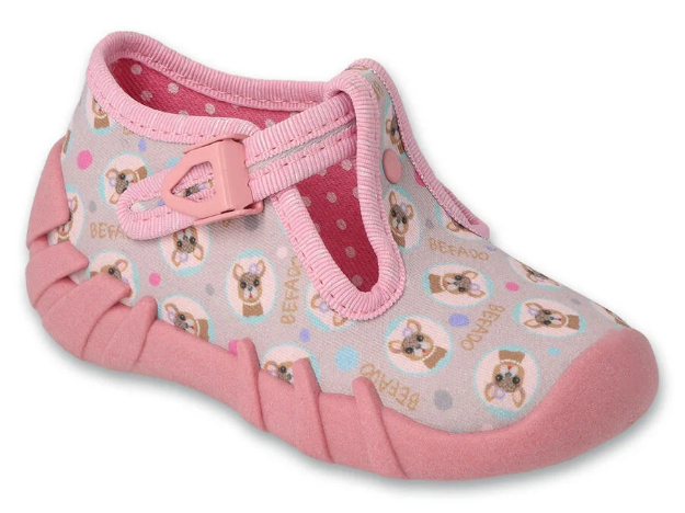 Obrázok z BEFADO 110P485 dívčí bačkorky růžové pejsci