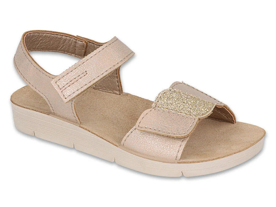 BEFADO 068Y006 dievčenské sandále CLIP beige 32 068Y006_32
