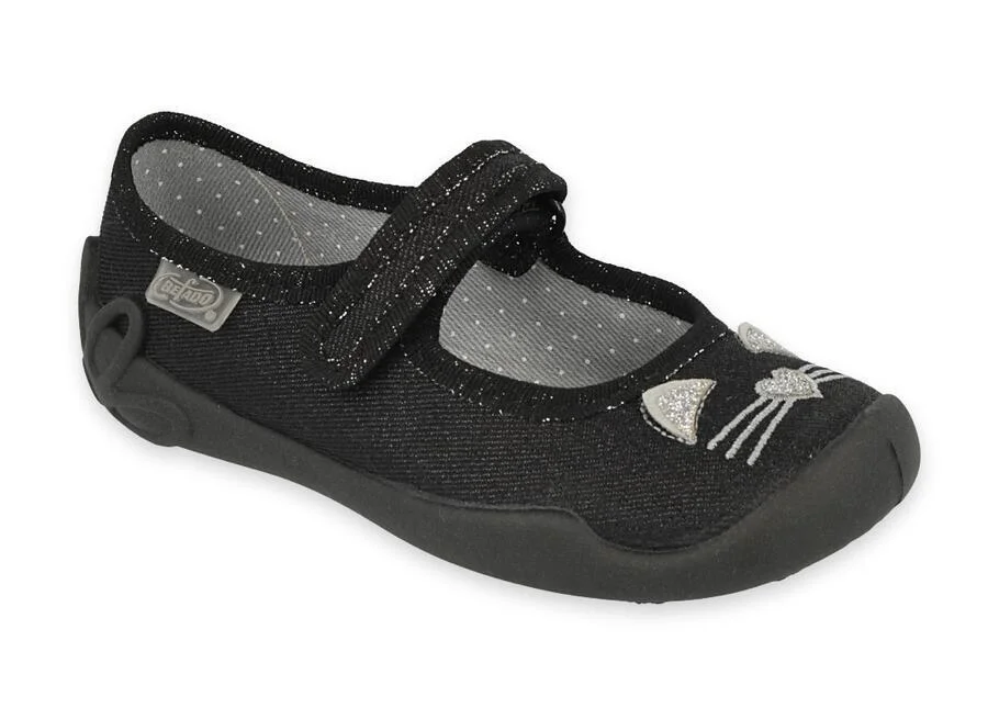 BEFADO 114X450 dievčenské baleríny čierna mačka 30 114X450_30