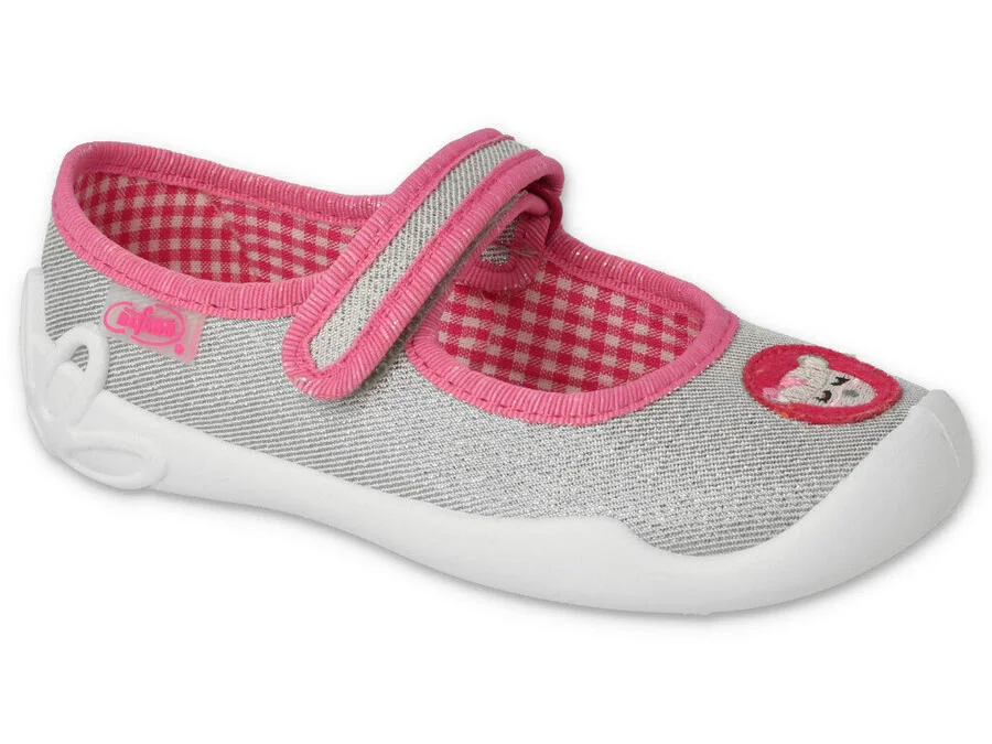 BEFADO 114X501 dievčenské baleríny strieborné 28 114X501_28