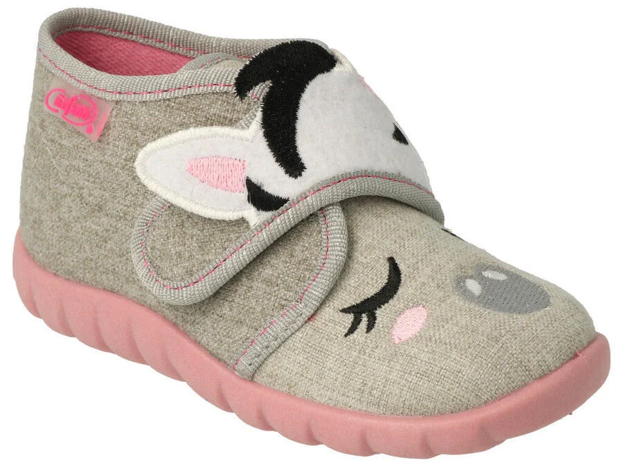 BEFADO 465P082 dievčenské papuče SZ zebra 26 465P082_26