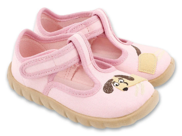 Obrázok z BEFADO 627P012 dívčí bačkorky SZ růžové pes