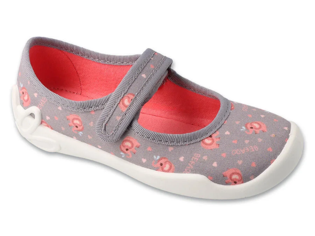 Obrázok z BEFADO 114Y561 dívčí balerínky šedé sloníci