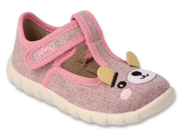 Obrázok z BEFADO 627P002 dívčí bačkorky SZ růžové méďa