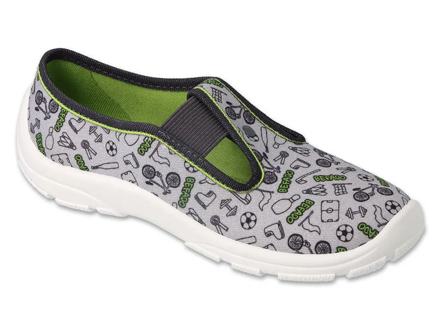 BEFADO 975Y183 chlapčenské papuče sivé SPORT 33 975Y183_33