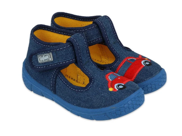 Obrázok z BEFADO 631P046 chlapecké bačkorky modré auto