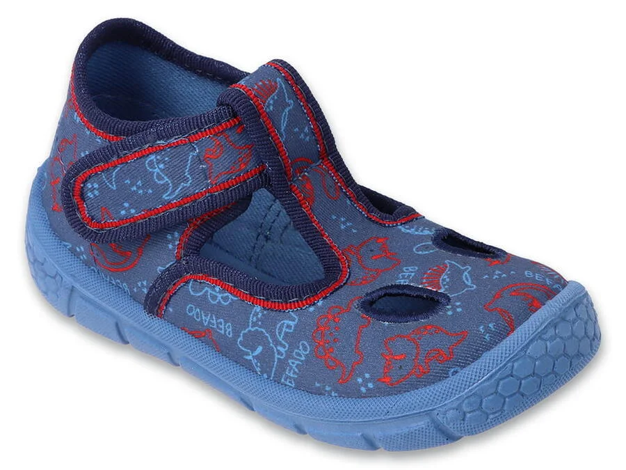 BEFADO 630P016 chlapecké bačkorky modré DINO 21 630P016_21