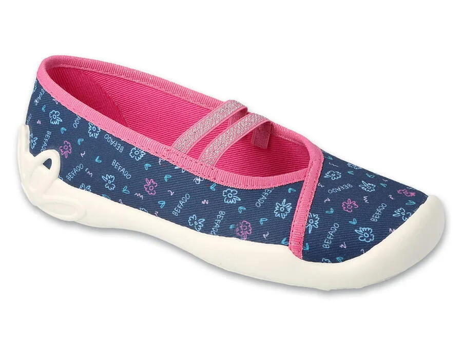 BEFADO 116Y320 dievčenské balerínky 2g modré 34 116Y320_34